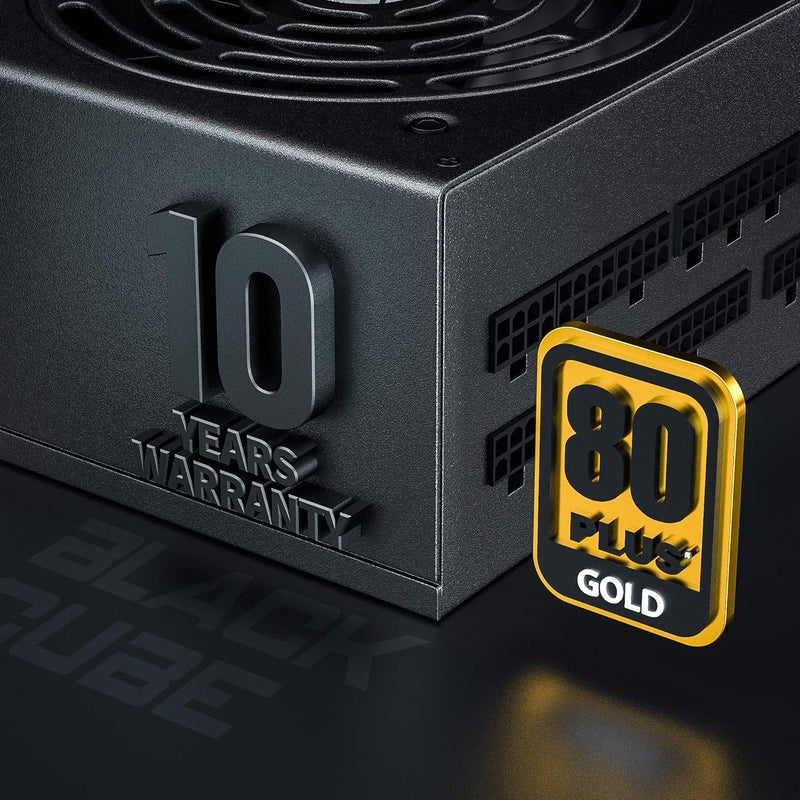 ARESGAME AGT Series 850W Power Supply, 80+ Gold Certified, Fully Modular, FDB Fan, Compact 140mm Size, 10 Year Warranty, ATX Gaming Power Supply - Image 2